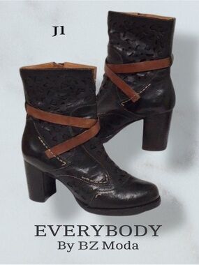 EVERYBODY by BZ Moda Langerlook Leather Boots Size 8